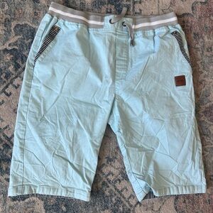 Fashion Style News Shorts Mens Blue Leisure Elastic Waist  Drawstring Size L